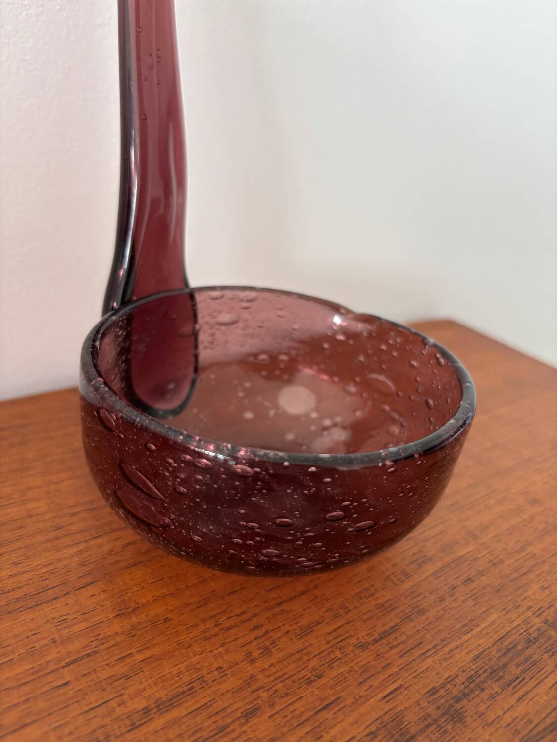 Vintage punch service – Hand-blown bubble glass, bowl or ladle