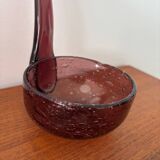 Vintage punch service – Hand-blown bubble glass, bowl or ladle