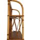 Wall shelf in rattan and wood veneer – 1950s/60s