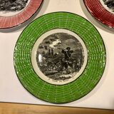 Digoins Sarreguemines talking plates late 19th century