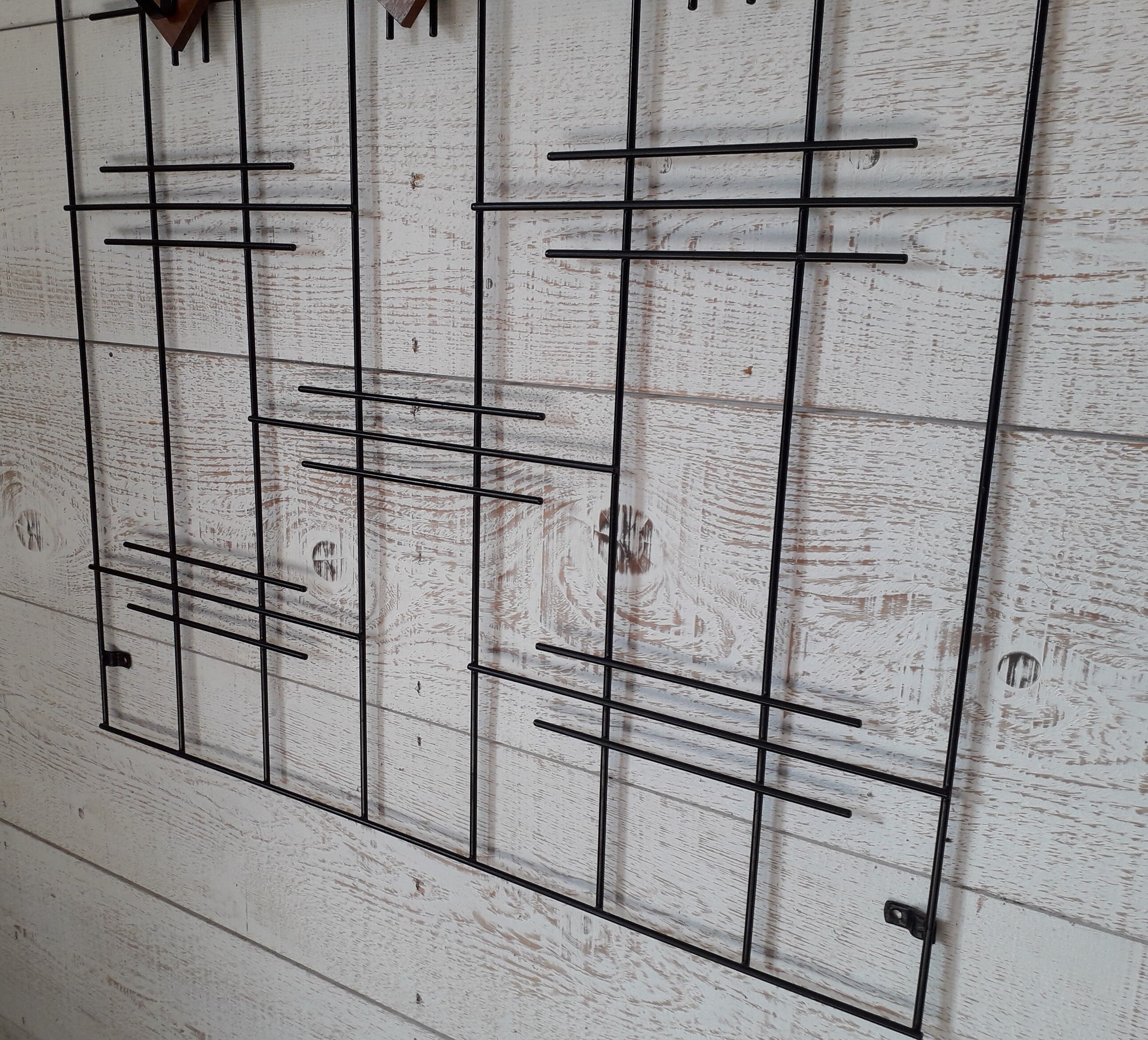 Coat rack and hat in metal and vintage teak