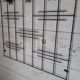 Coat rack and hat in metal and vintage teak