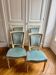 4 louis xvi chairs in blue velvet and lacquered wood