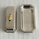 Vintage silver-plated metal butter dish