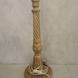 Ancien pied de lampe en bois sculpté
