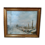 Table cemetery under the snow