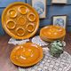 Artichoke service Salins France – 8 plates and serving dish barboti