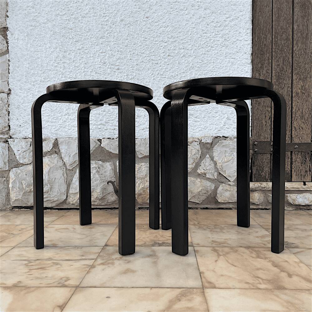 Pair of Frosta Ikea stools in black
