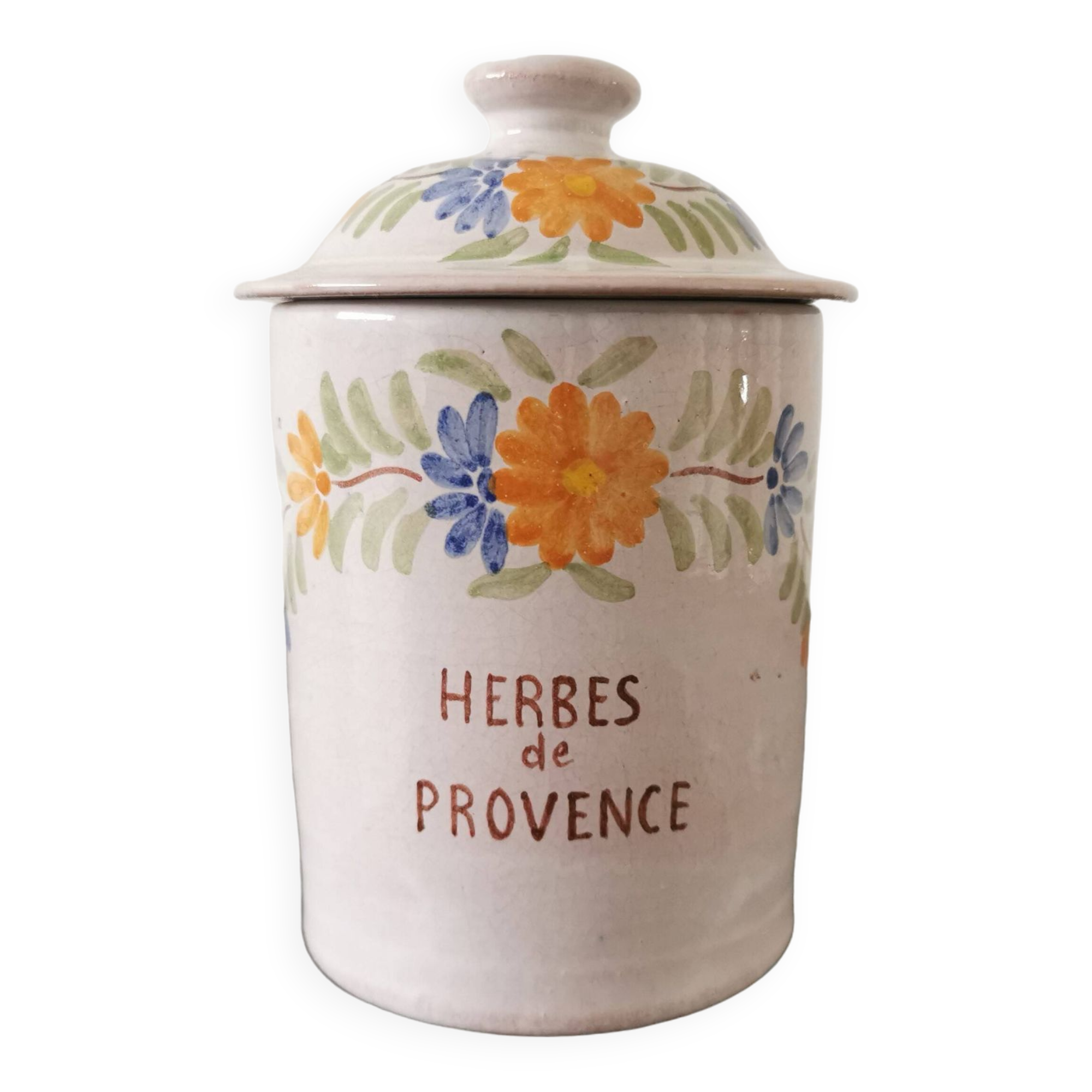 Herbe de Provence earthenware spice pot