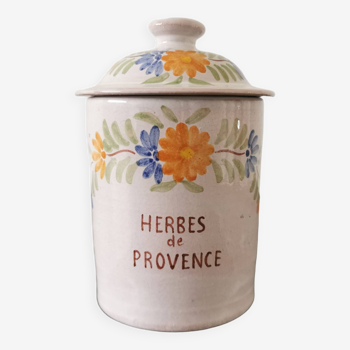 Herbe de Provence earthenware spice pot