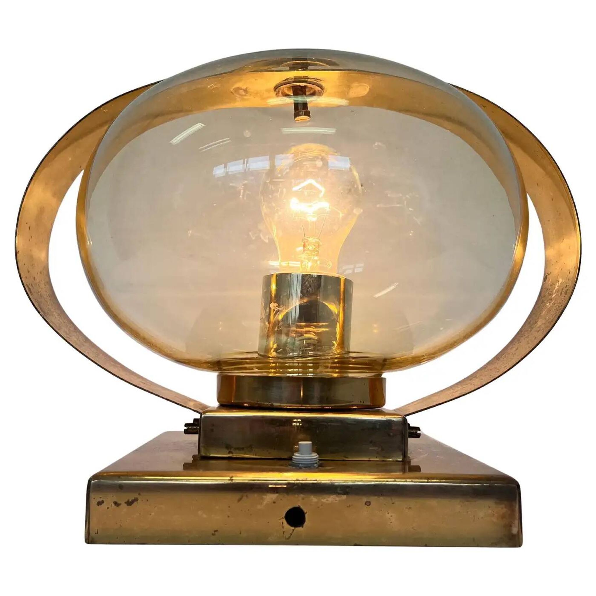Preciosa gold wall lamp or table lamp / Kamenický Šenov, 1970s