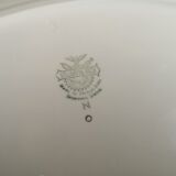 Oval Ceramics Plate Villeroy Boch Green Edge Mint and Gold