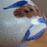 Small painted ball vase with numbered floral pattern