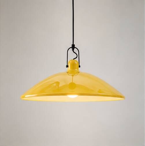 Martinelli Luce “Lampara” 1849 pendant lamp by Elio Martinelli – rare yello