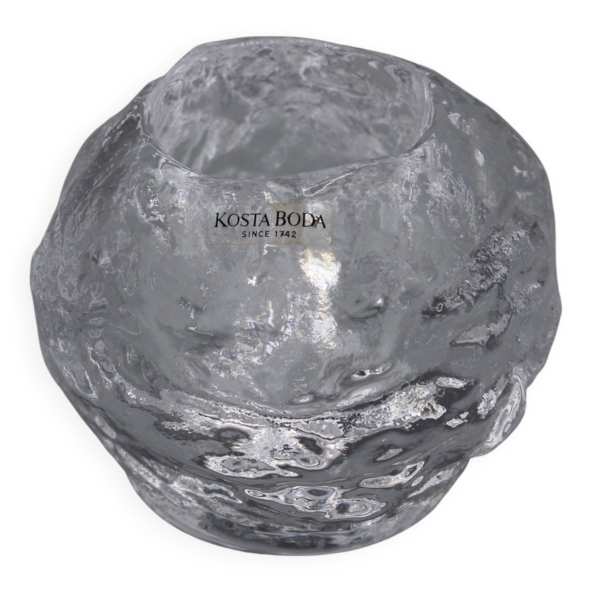 Beautiful snow globe candle holder - scandinavian design - kosta boda