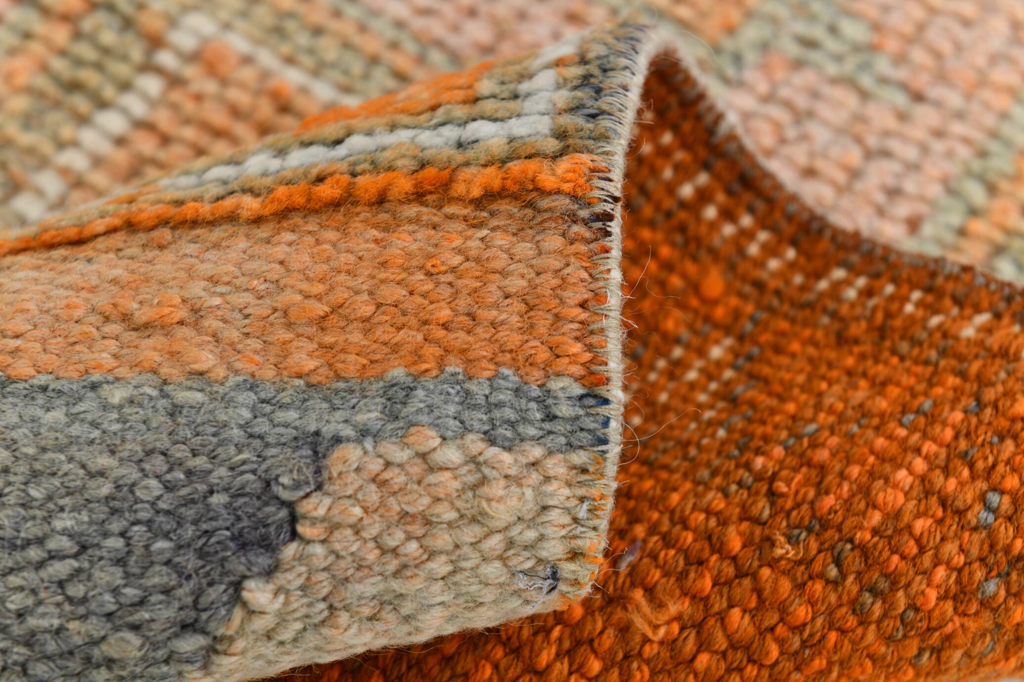 3x11 Orange & Green Oriental Vintage Runner Rug, 85x347Cm