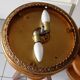 Old round ceiling lamp glass and brass
