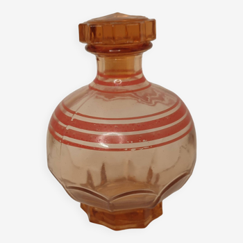 Carafe boule rose art déco français