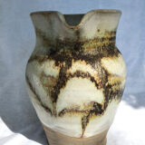 Two-coloured glazed terracotta pitcher