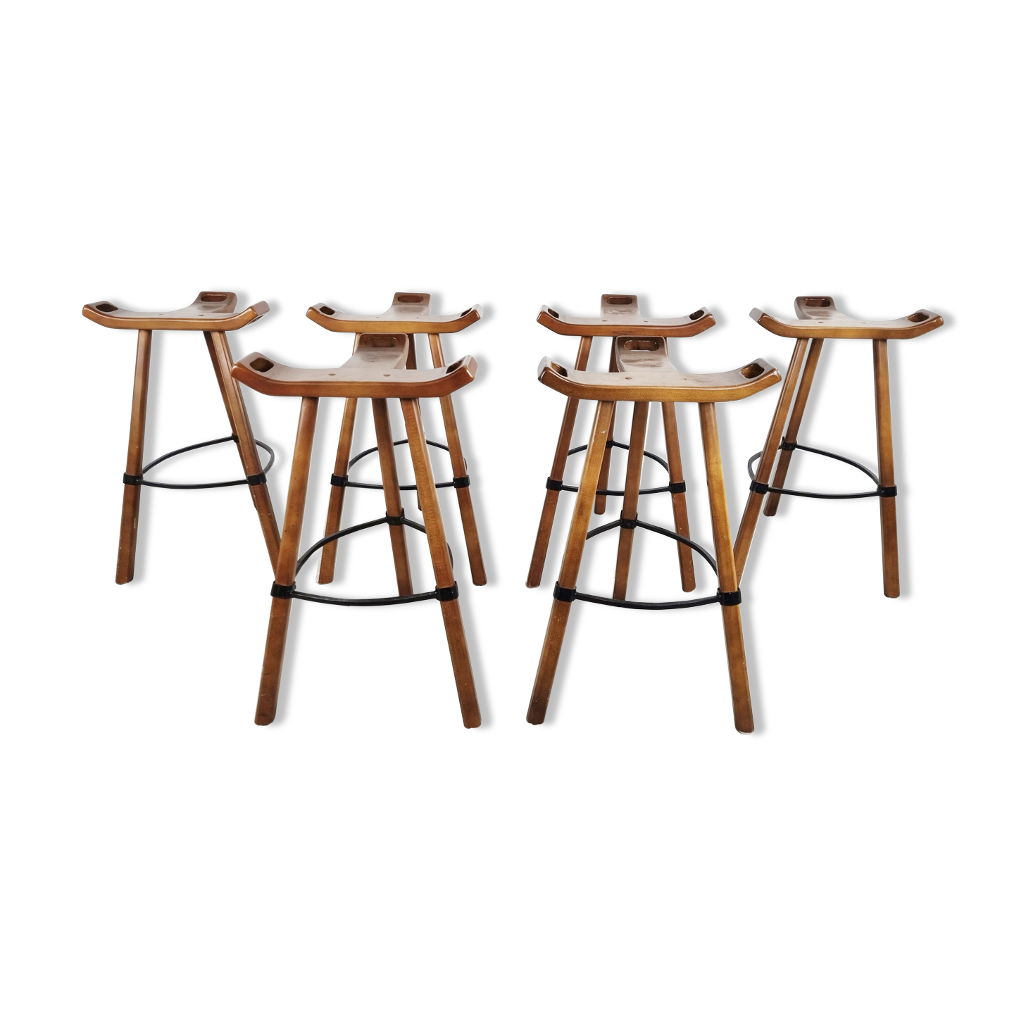 Mid century brutalist bar stools, 1960s