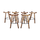 Mid century brutalist bar stools, 1960s