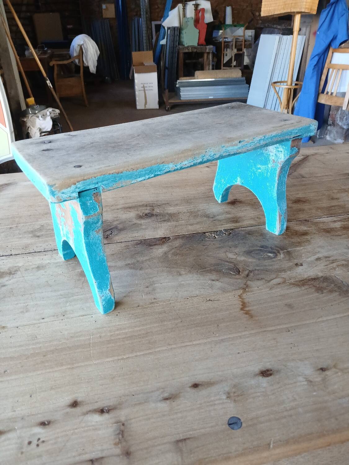 Old wooden stool / step stool