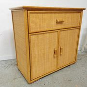 Buffet vintage en rotin Roche Bobois