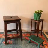 Oak work stool