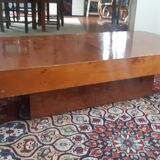 Table basse laquée noyer