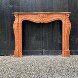 Louis XV Style Fireplace In Red Verona Marble Circa 1880