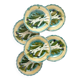6 antique asparagus plates in Salins faience barbotine