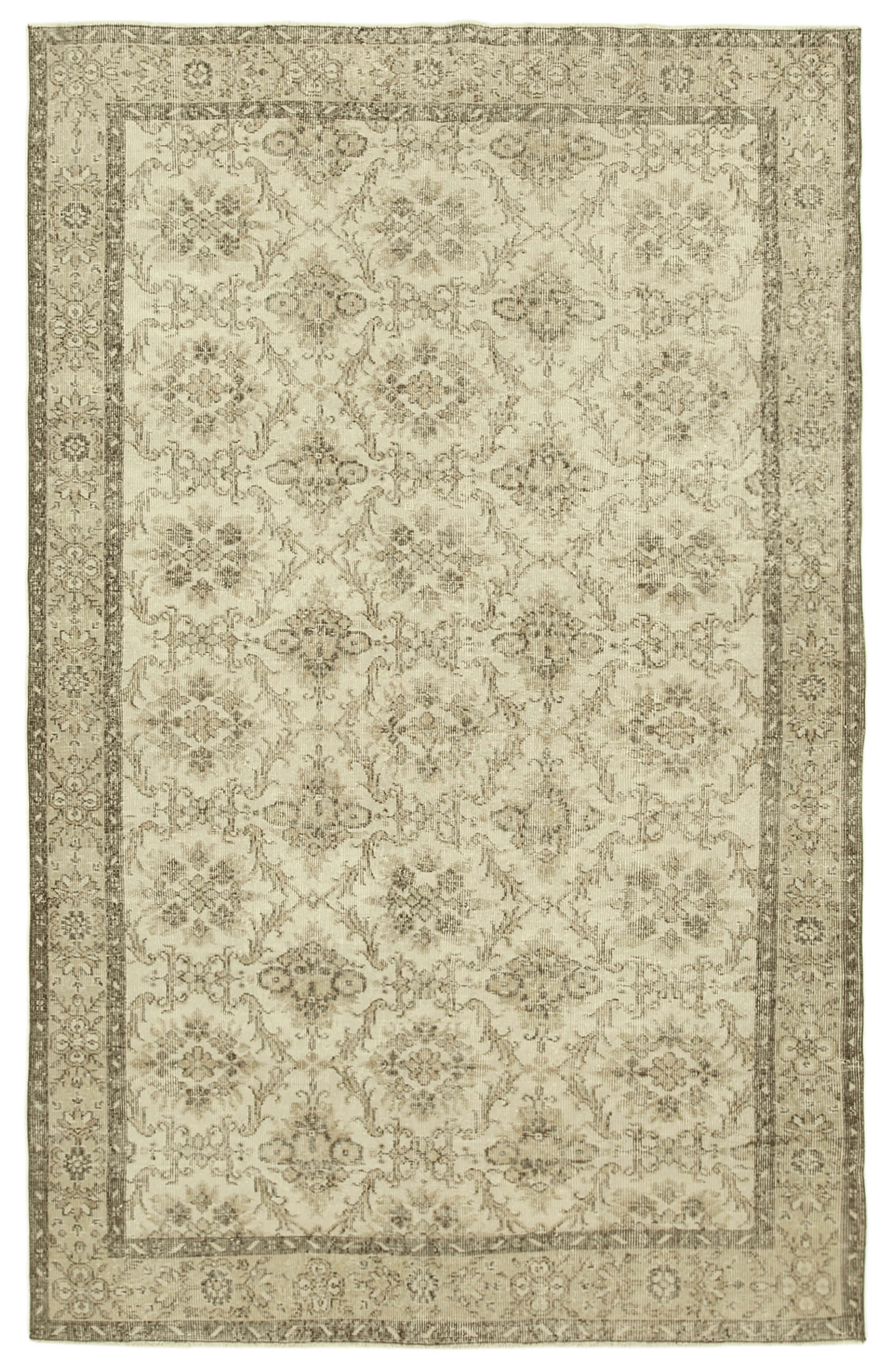 Handwoven Unique Anatolian Beige Rug 194 cm x 306 cm - 38987