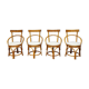 Vintage midcentury design bamboo dining chairs ‘Boucle’