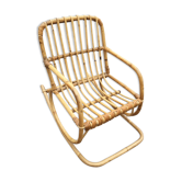 Fauteuil rocking-chair en rotin enfant