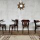 ✨ Set of 4 vintage curved wood armchairs – Timeless elegance