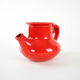 Red ceramic jug, Danish design, 1960s, made in Denmark