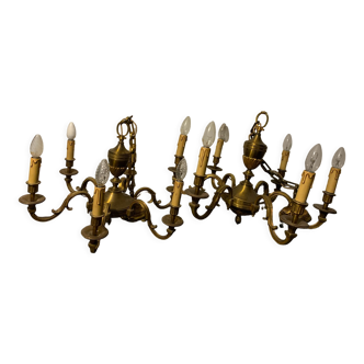 Pair of Lucien Gau chandelier