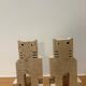 Pair of travertine cats, Fratelli Mannelli, Italy, 1970s