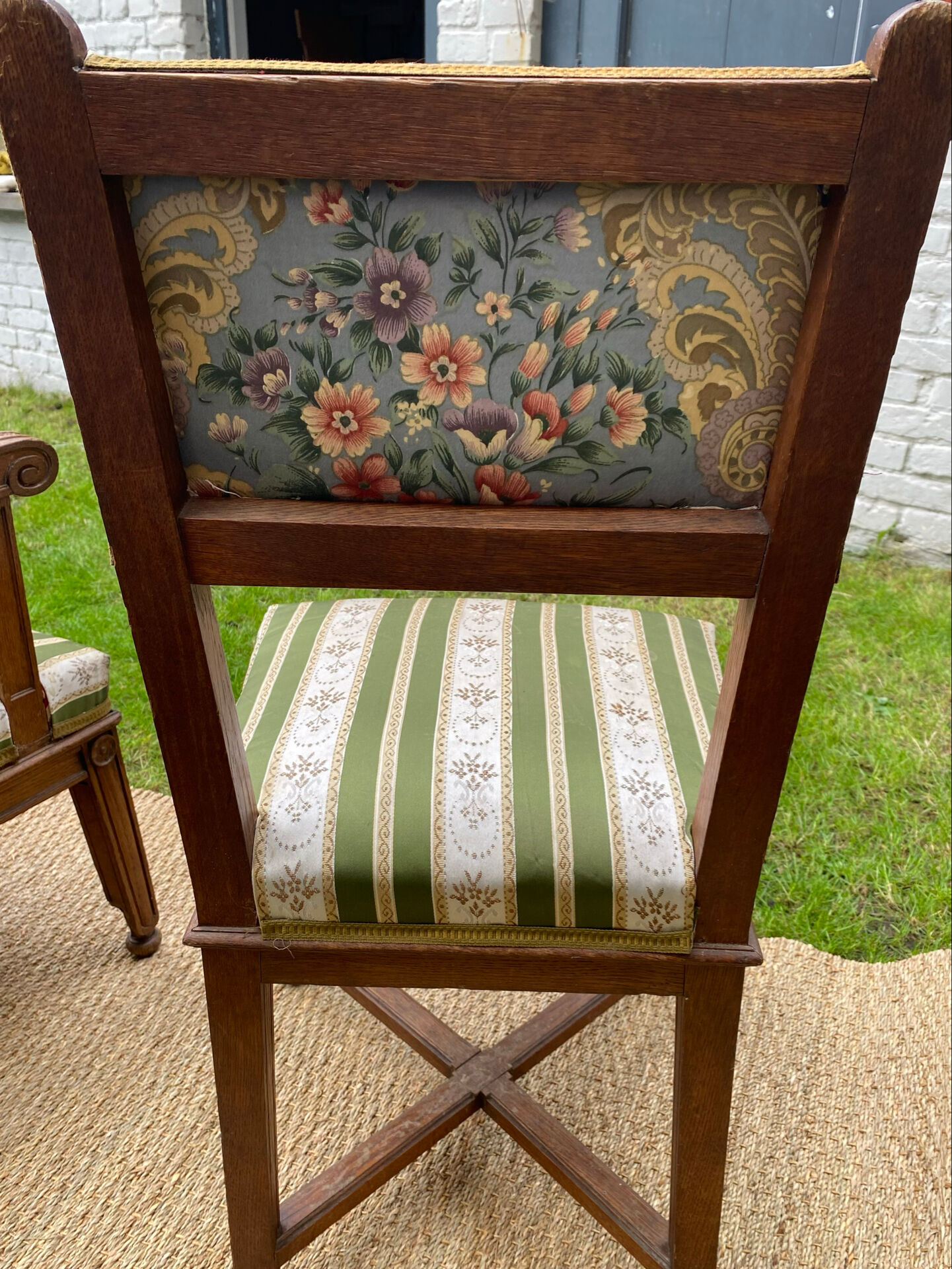 Antique Directoire style salon (2-seater bench + chair)