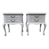 Pair of bedside tables, Louis XV style, vintage, 1960s