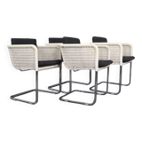 Tecta D43 White Cantilever Chairs, 1980s, Set of 4