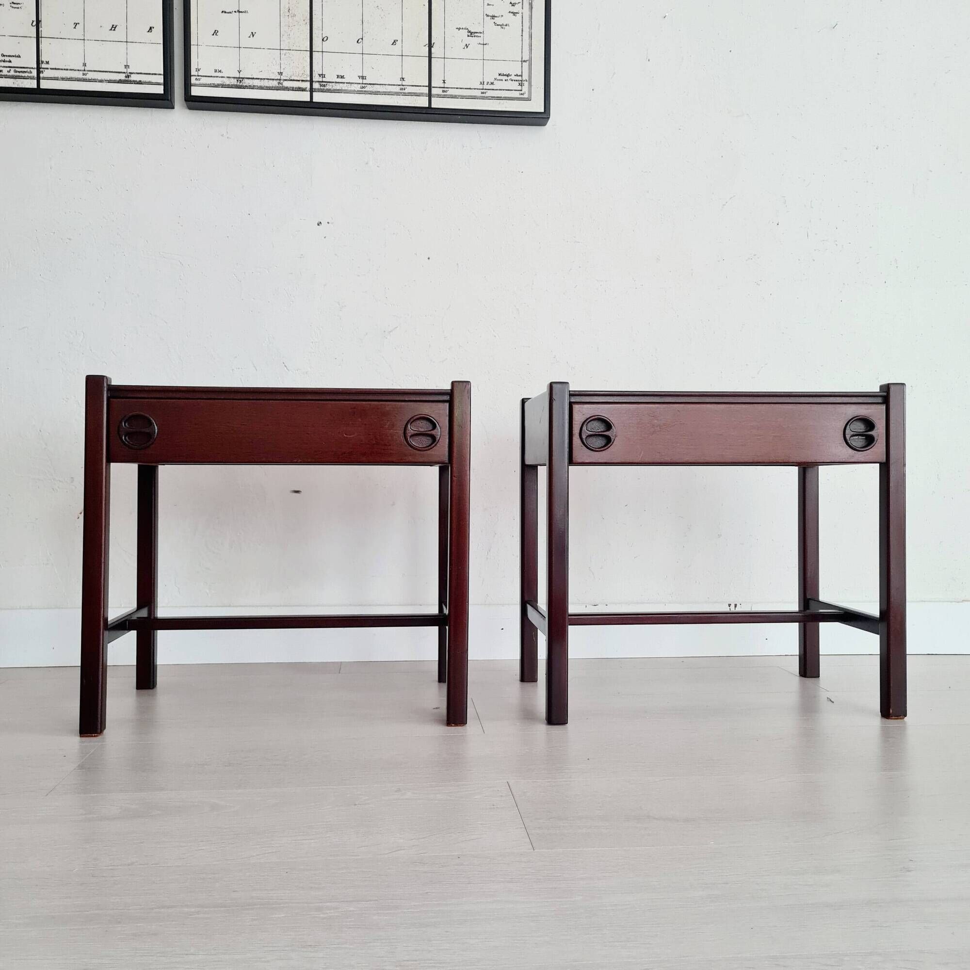 Bedside tables by Jacques Hauville edition Roche Bobois 1960