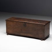Antique wooden storage chest, France, late 18th century
