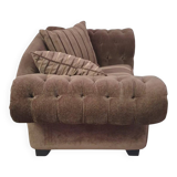 Large weighty love seat with the original matching cushions. Marked "Handmade in Holland"