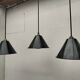 Enameled sheet metal pendant lights