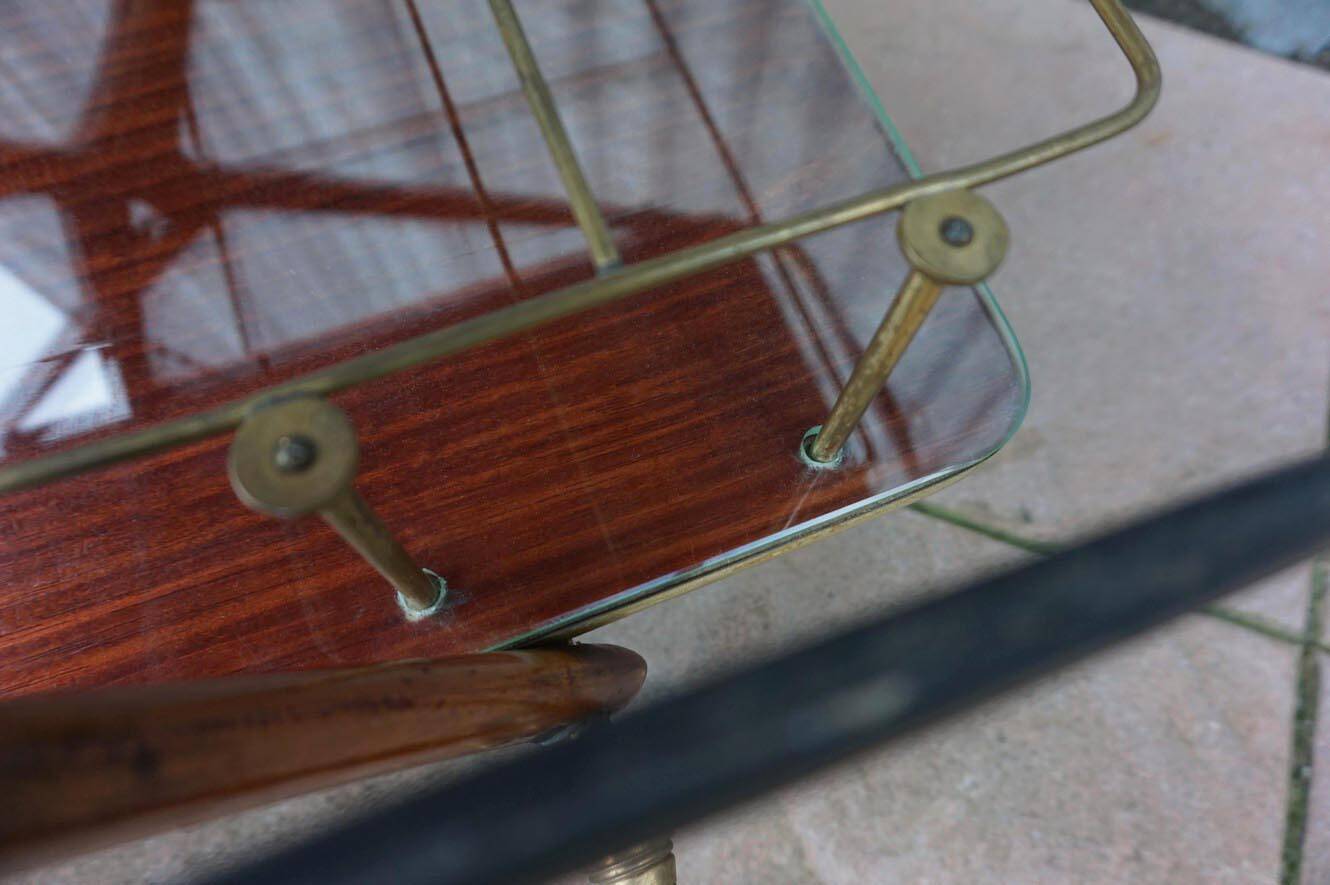 Mid-century bar cart/service cart by Cesare Lacca, 1950s.