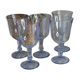 Vintage blue stemmed glasses