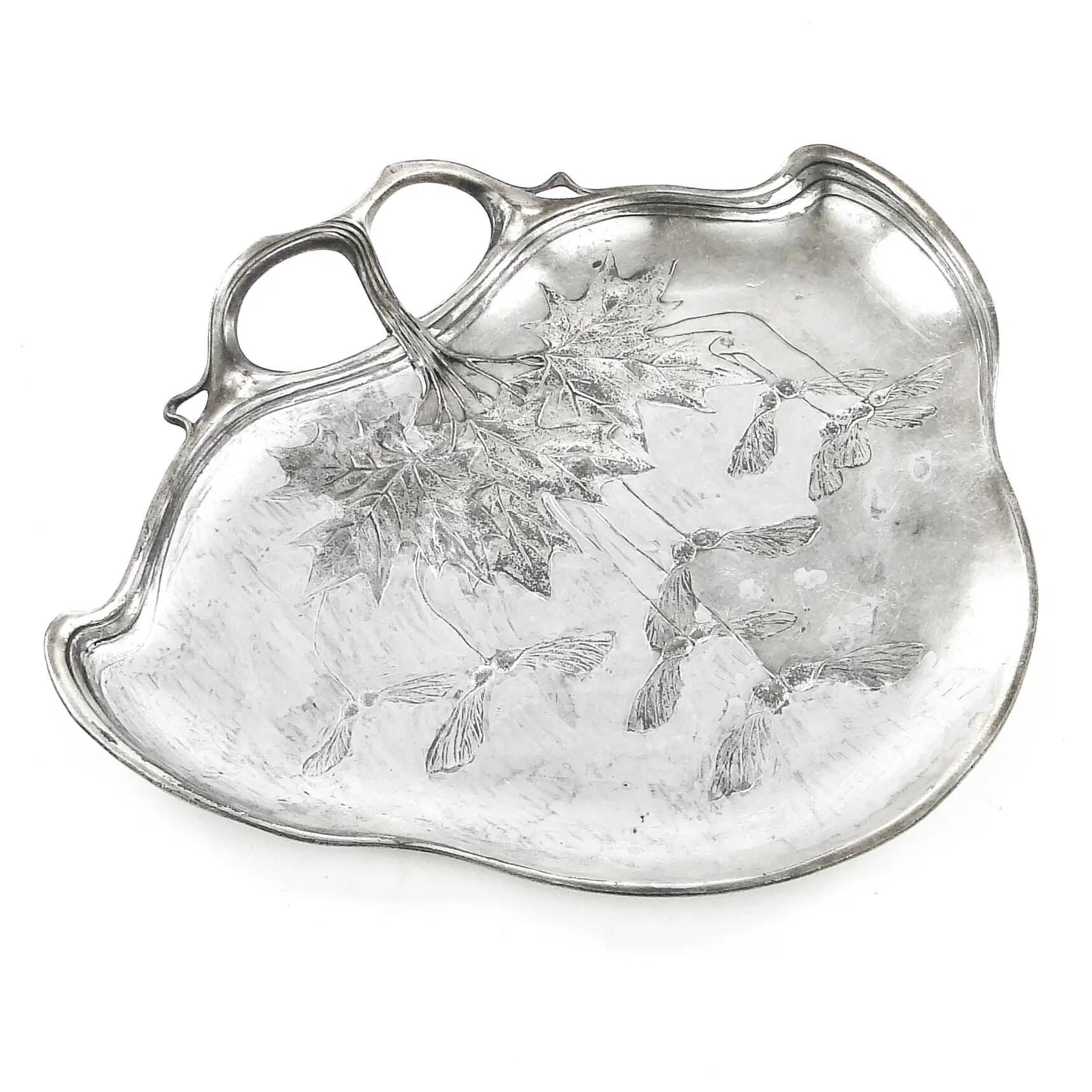 Art Nouveau appetiser tray, Orivit, Germany, early 20th century