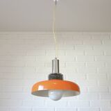 Vintage Orange Mid Century Modern Pendant Lamp Yugoslavia in the 1970's