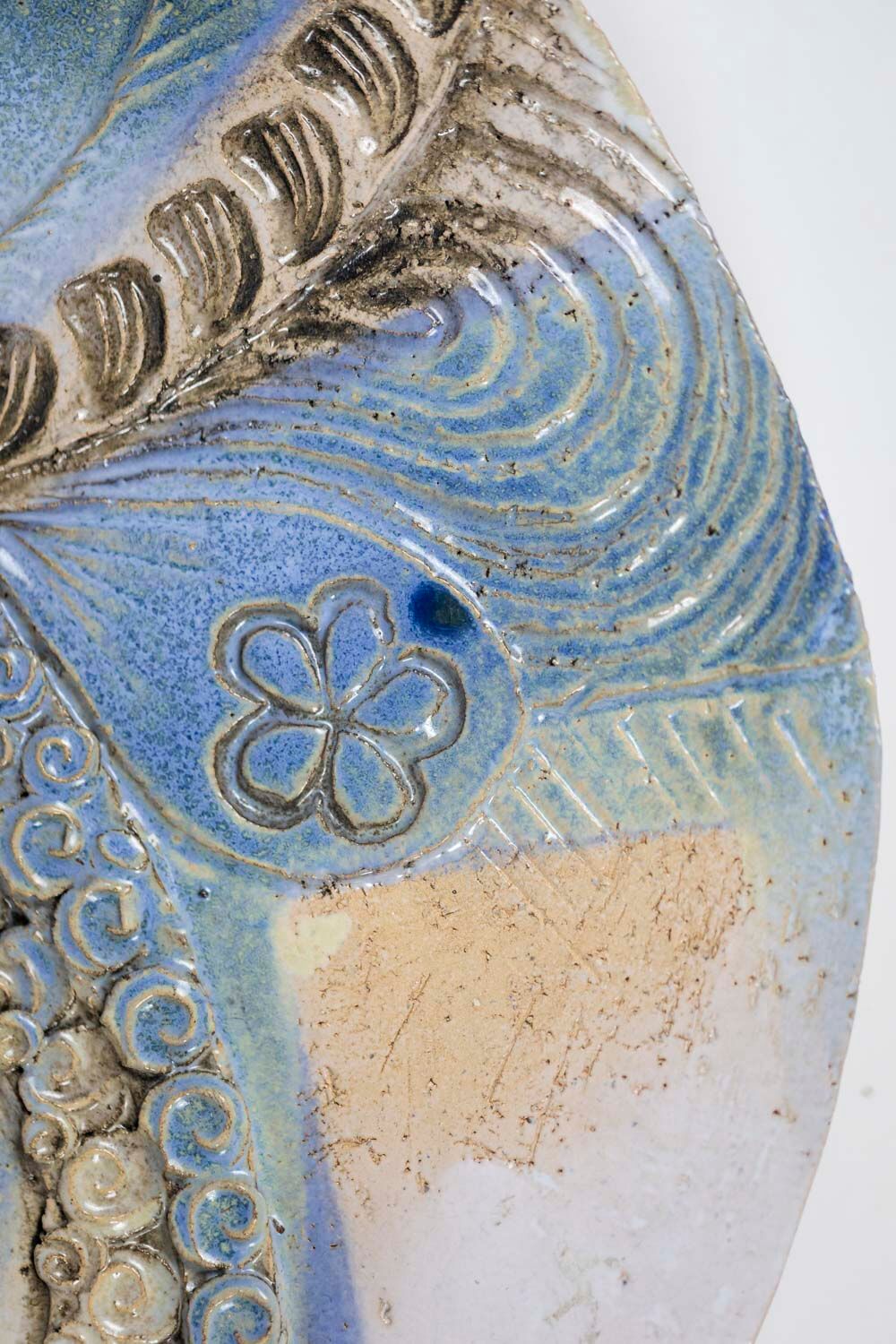 Plat en céramique, année 2004, Jean Derval